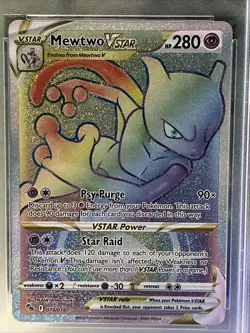 2022 Pokemon Go 079 Full Art/Mewtwo Vstar Secret PSA 9 - Image 2