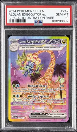 2024 POKEMON SURGING SPARKS SPECIAL ILLUSTRATION RARE ALOLAN EXEGGUTOR EX PSA 10 - Image 1