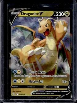 2022 Pokemon SWSH Pokemon GO Dragonite V #049/078 - Image 1