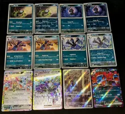 Deino Evolution Line SV11W Surging Sparks Sv8 AR+ Pokemon TCG 12 Mixed Card Lot - Image 1