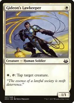 Gideon's Lawkeeper 7 MM3 2017 Foil Human Soldier MTG White Prescott Common EN - Image 1