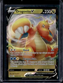 2021 Pokemon SWSH Black Star Promos Dragonite V #SWSH154 - Image 1