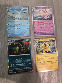 Pokemon- Eeveelutions Holo Prismatic Lot Umbreon Glaceon Jolteon Sylveon - Image 1