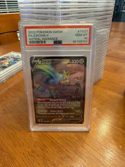 2022 POKEMON SWORD & SHIELD ASTRAL RADIANCE #TG21 FULL ART/ZACIAN V PSA 10 - Image 1