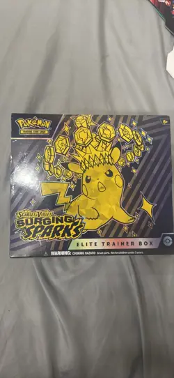 Pokemon TCG Scarlet & Violet Surging Sparks Pokemon Sealed Elite Trainer Box ETB - Image 1