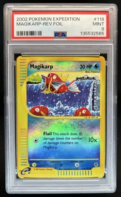 2002 Pokemon Expedition Set Magikarp #118/165 PSA 9 - Image 1