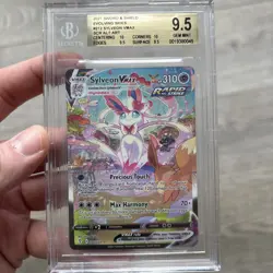 Sylveon VMAX Alt Art Evolving Skies Sword Shield Pokemon TCG 212/203 BGS 9.5 GEM - Image 1