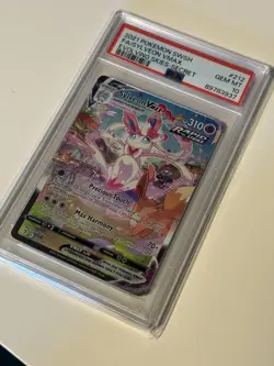 PSA 10 GEM MINT Sylveon VMAX 212/203 Alt Art Evolving Skies Holo Pokemon Card - Image 2