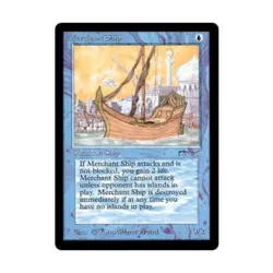 WOTC MtG Arabian Nights Merchant Ship (U3) EX- - Image 1