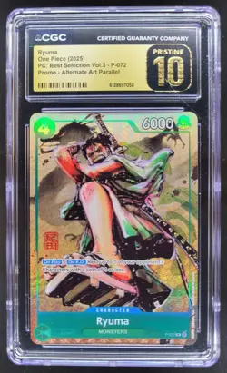 2025 ONE PIECE RYUMA PROMO ALTERNATE ART P-072 CGC 10 PRISTINE RC7 - Image 1