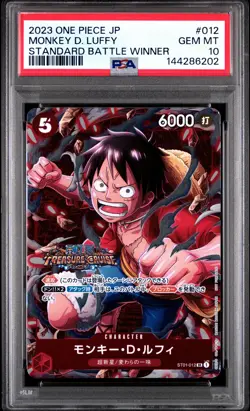 2023 ONE PIECE JPN PROMOS STANDARD BATTLE WINNER #012 MONKEY D. LUFFY PSA 10 - Image 1