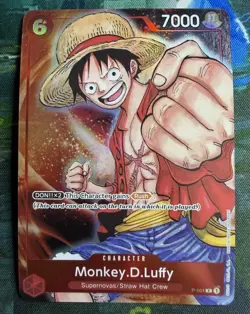 One Piece Premium Card Collection Bandai Games Fest 23-24 Monkey.D.Luffy P-001 - Image 1