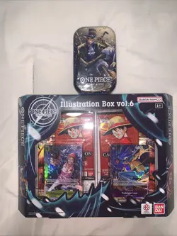 ONE Piece card game illustration box vol. 6 & tin pack set vol.2 New Sealed 🔥 - Image 1