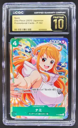 2025 ONE PIECE JP NAMI PROMO P-102 CGC 10 PRISTINE RC7 - Image 1