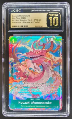 2025 ONE PIECE KOUZUKI MOMONOSUKE ALT ART OP10-028 CGC 10 PRISTINE B PT - Image 1