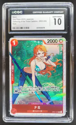 2023 ONE PIECE JP NAMI RARE OP01-016 CGC 10 RC7 - Image 1