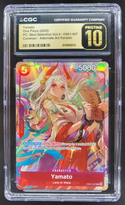2025 ONE PIECE YAMATO ALTERNATE ART EB01-007 CGC 10 PRISTINE B PT - Image 1