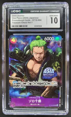 2025 ONE PIECE JP ZORO-JUUROU PROMO ST18-004 CGC 10 B PT - Image 1