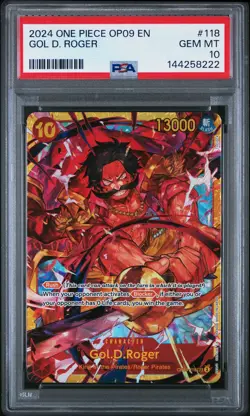 2024 ONE PIECE OP09-EMPERORS IN THE NEW WORLD #118 GOL D. ROGER PSA 10 - Image 1