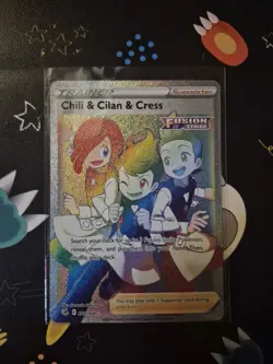 Pokemon Chili & Cilan & Cress Fusion Strike Trainer Secret Rare Full Art 273/264 - Image 1