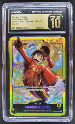 2026 ONE PIECE MONKEY D. LUFFY LEADER EGGHEAD ST29-001 CGC 10 PRISTINE A PT - Image 1