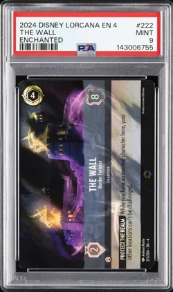 2024 DISNEY LORCANA URSULA'S RETURN ENCHANTED THE WALL BORDER FORTRESS PSA 9 - Image 1