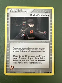 Rocket's Mission 88/109 2004 Team Rocket Returns Pokemon Card Trainer - LP - Image 1