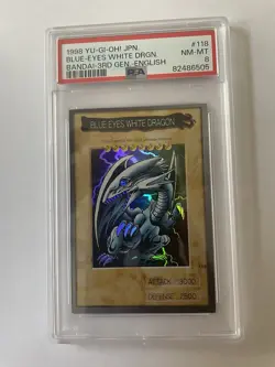 1998 Blue Eyes White Dragon Bandai Psa 8 3rd Gen #118 - Image 4