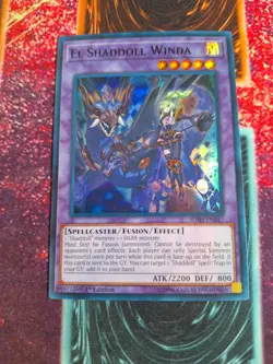 Yu-Gi-Oh! El Shaddoll Winda SDSH-EN047 Super Rare 1st Edition Near Mint - Image 1