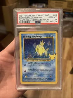 2021 POKEMON CELEBRATIONS CLASSIC COLLECTION #66 SHINING MAGIKARP-HOLO PSA 10 - Image 1