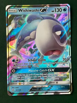 Wishiwashi GX #63 Cosmic Eclipse Holo Rare Pokemon 2019 NM - Image 1