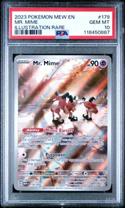 2023 POKEMON MEW EN-151 | ILLUSTRATION RARE MR. MIME 179 PSA 10 - Image 1