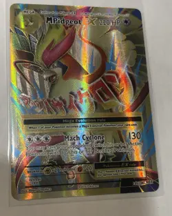 M Pidgeot EX Full Art Holo Evolutions 105/108 Pokemon Card NM - Image 2