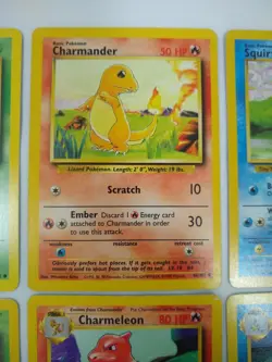Vintage Pokemon Base Set Card Lot – Starters Pikachu Eevee Bulbasaur Charmander - Image 3