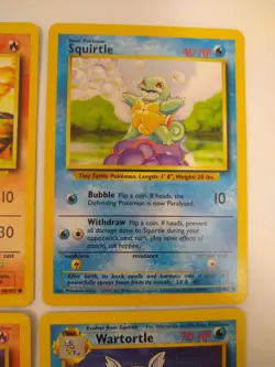 Vintage Pokemon Base Set Card Lot – Starters Pikachu Eevee Bulbasaur Charmander - Image 4