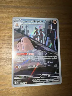 Pokemon Team Rocket's Dugtrio Full Art Holo Rare 239/217 TCG Card - Image 1