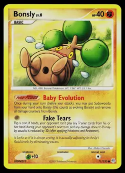 Pokemon Card - Bonsly Diamond and Pearl 71/130 Common - Image 1