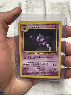 Pokemon TCG Haunter 43/130 Base Set 2 Unlimited Uncommon Card WOTC Vintage LP - Image 1