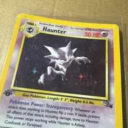 Pokemon TCG Haunter 1st Edition Holo Card Fossil, 6/62, Holographic Rare - Image 5