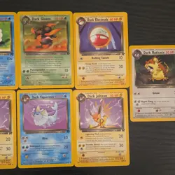 Pokemon Team Rocket Dark Pokemon Card Lot Wizards Dark Jolteon Vaporeon 9 Cards - Image 4