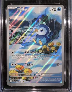 RARE Piplup 098/094 CGC PRISTINE 10 IR Phantasmal Flames Pokemon Card New Slab - Image 2