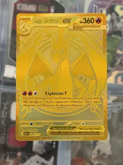 Mega Charizard Y EX No. 294/217 Ascended Heroes Pokemon Card Gold Beautiful - Image 1