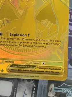 Mega Charizard Y EX No. 294/217 Ascended Heroes Pokemon Card Gold Beautiful - Image 3