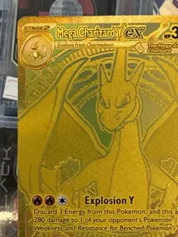 Mega Charizard Y EX No. 294/217 Ascended Heroes Pokemon Card Gold Beautiful - Image 5