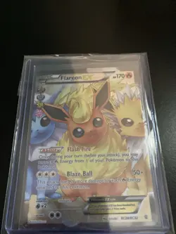 Pokemon TCG Flareon-EX Generations Holo Full Art Ultra Rare Card RC28/32 - Image 1