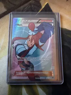 Pokemon Skyla 122/122 Breakpoint Ultra Rare Full Art Holo Trainer Card - Image 1