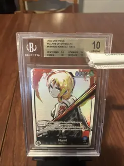BGS 10 One Piece Card Pillars of Strength Nami Alt Art Leader OP03-040 English - Image 1