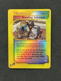 Traveling Salesman 137/147 Aquapolis Reverse Holo Pokemon Card - Image 1