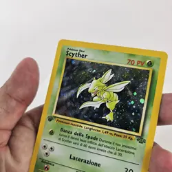 Pokemon Scyther Jungle 1st Edition Holo Rare 10/64 Basic Card - Image 3