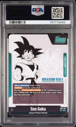 2025 DRAGON BALL SUPER CARD GAME FUSION WORLD MANGA BOOSTER 02 SON GOKU PSA 10 - Image 2